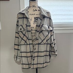 Plaid Button-Up Shacket
